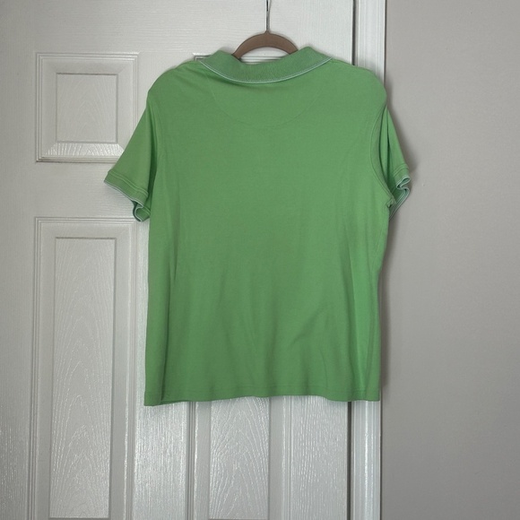 Disney Vintage Minnie Mouse Lime Green Polo Shirt 100% cottton Size Large L - Picture 2 of 4